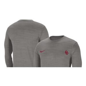 Nike Oklahoma Sooners Dri-FIT Long Sleeve Men's T-Shirt OU NCAA Gray - Size M